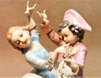 Bailarines Y Músicos Porcelana Capodimonte Conjunto