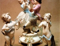 Bailarines Y Músicos Porcelana Capodimonte Conjunto