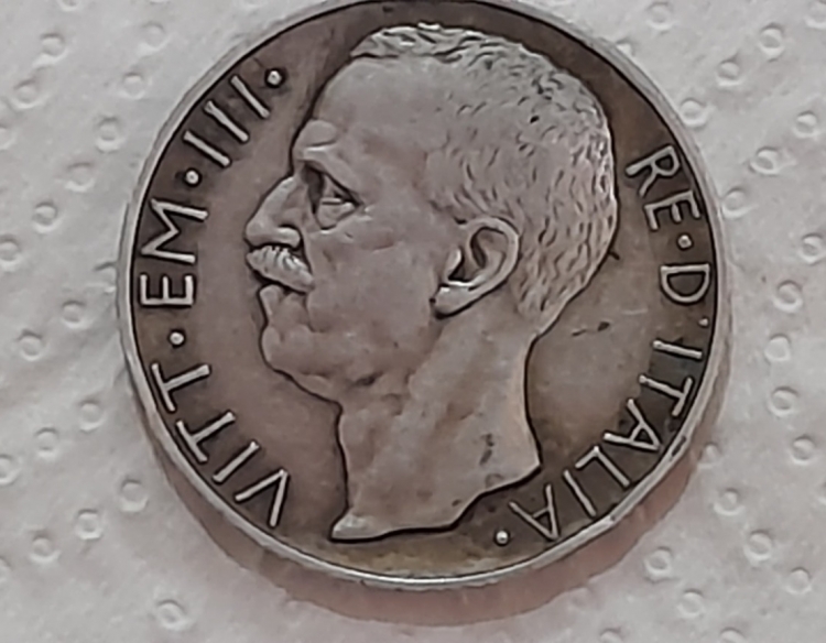 Moneda de plata 10 Liras Italia 1927